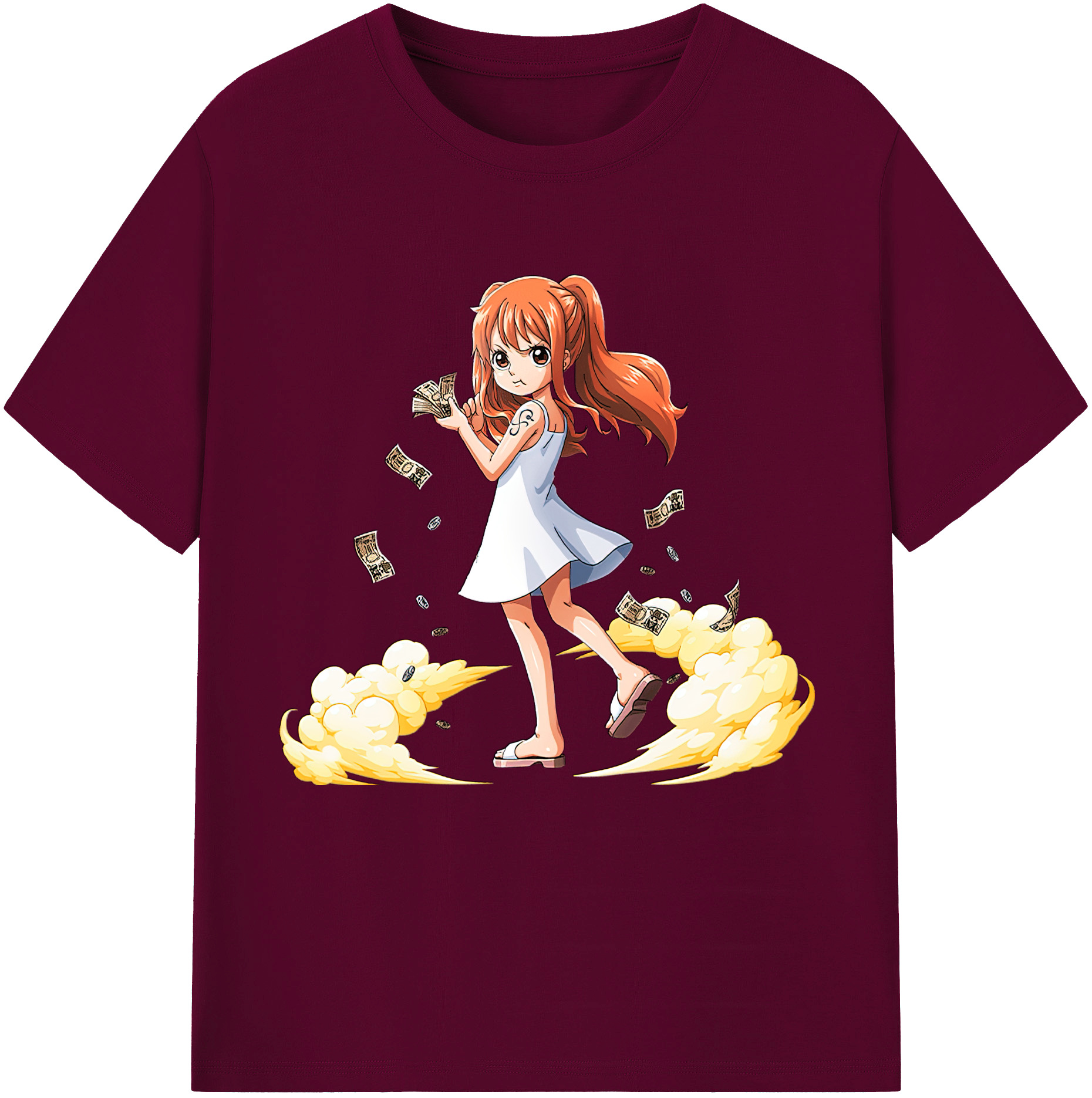ワンピース ナミ ONE PIECE Nami レディースカジュアルプリントTシャツ（綿100％）